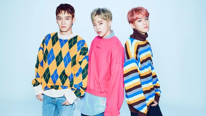 Chen, Baekhyun, dan Xiumin EXO (Foto: smentertainment)