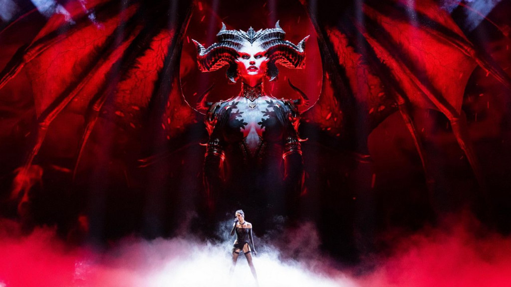 Sosok Lilith, antagonis utama di Diablo IV.