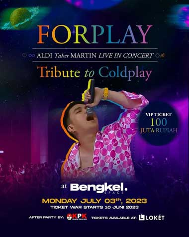 Tiket Konser Aldi Taher Tribute to Coldplay Rp100 Juta Ludes Terjual!