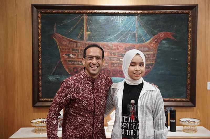 Putri Ariani dan Nadiem Makariem (Foto: instagram)