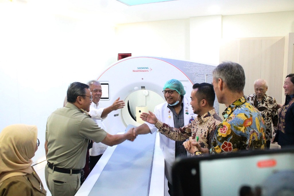 Rumah Sakit Abdi Waluyo secara resmi memperkenalkan pemasangan photon-counting CT, NAEOTOM Alpha pertama di Asia Tenggara. Foto: Fauzi/Medcom