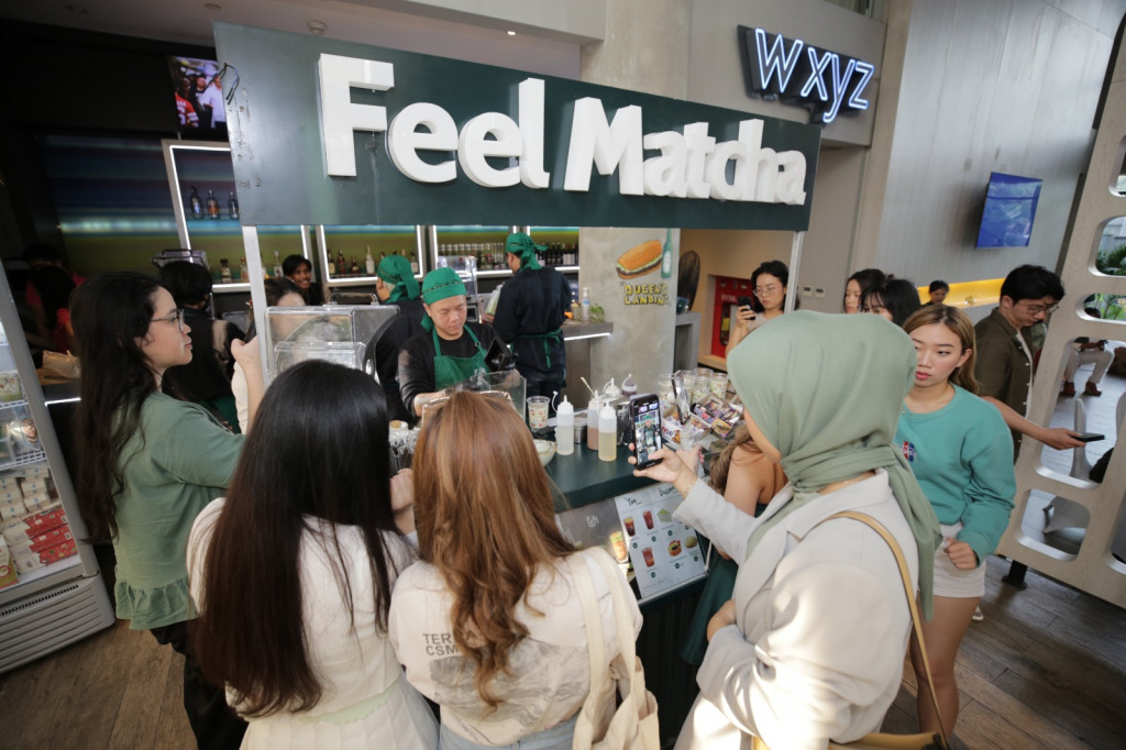 Kolaborasi Tango Waffle dengan Feel Matcha. 