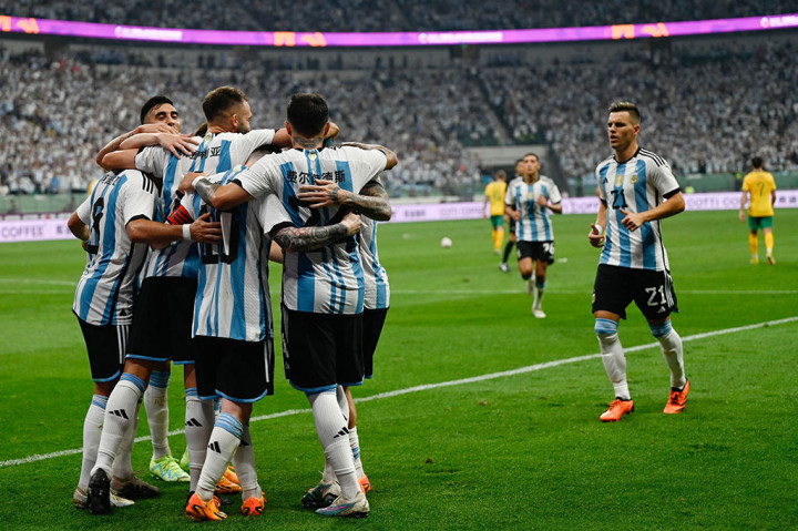 Argentina Tundukkan Australia 2-0, Messi Cetak 1 Gol