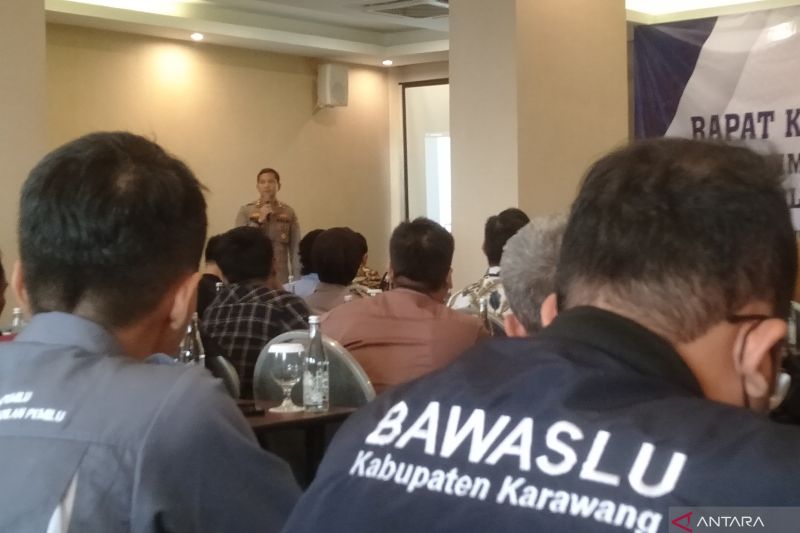 Polres Karawang Jalin Kolaborasi dengan Bawaslu Kawal Pemilu