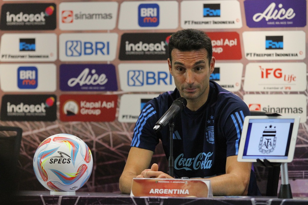 Pelatih timnas Argentina, Lionel Scaloni (Medcom.id/Duta Erlangga)