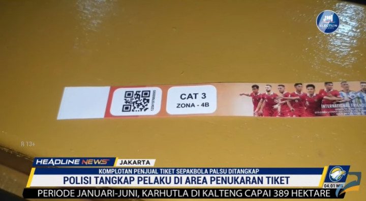 Polisi Tangkap Komplotan Penjual Tiket Palsu Indonesia vs Argentina