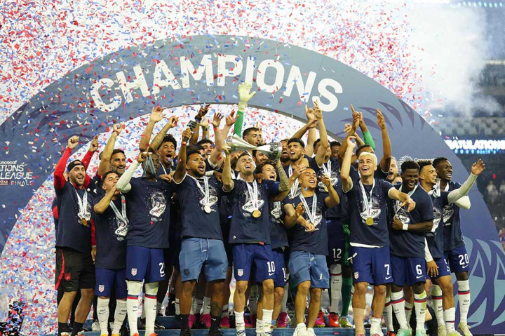 Selebrasi Penggawa AS Usai Raih Gelar Concacaf Nations League