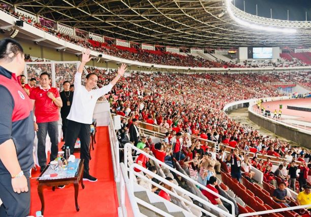 Presiden Jokowi Tonton Langsung Pertandingan Indonesia Vs Argentina