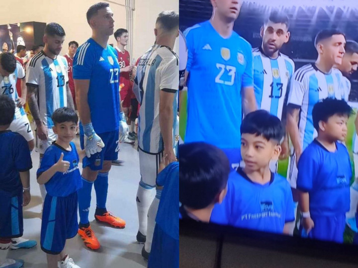 Jan Ethes Jadi <i>Player Escort</i> Dampingi Martinez, Jokowi: Tahu-tahu Dampingi