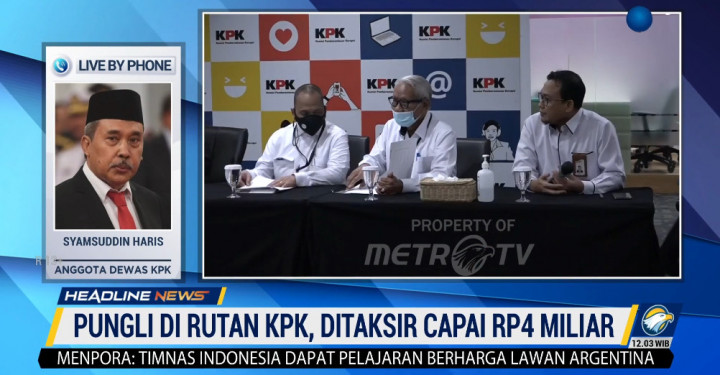 Besaran Pungli di Rutan KPK Capai Rp70 Juta per Tahanan