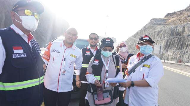 Puncak haji, pelayanan kesehatan di Armuzna, tim kesehatan haji menyediakan beberapa pos kesehatan. (Foto: Dok. Birkom Kemenkes)
