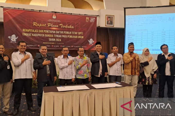 DPT Pemilu 2024 Bangka Tengah Sebanyak 141.689 Orang