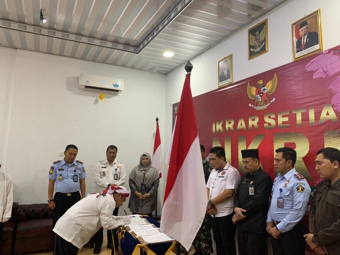 5 Napiter Lapas Kelas II B Way Kanan Ikrar Setia ke NKRI