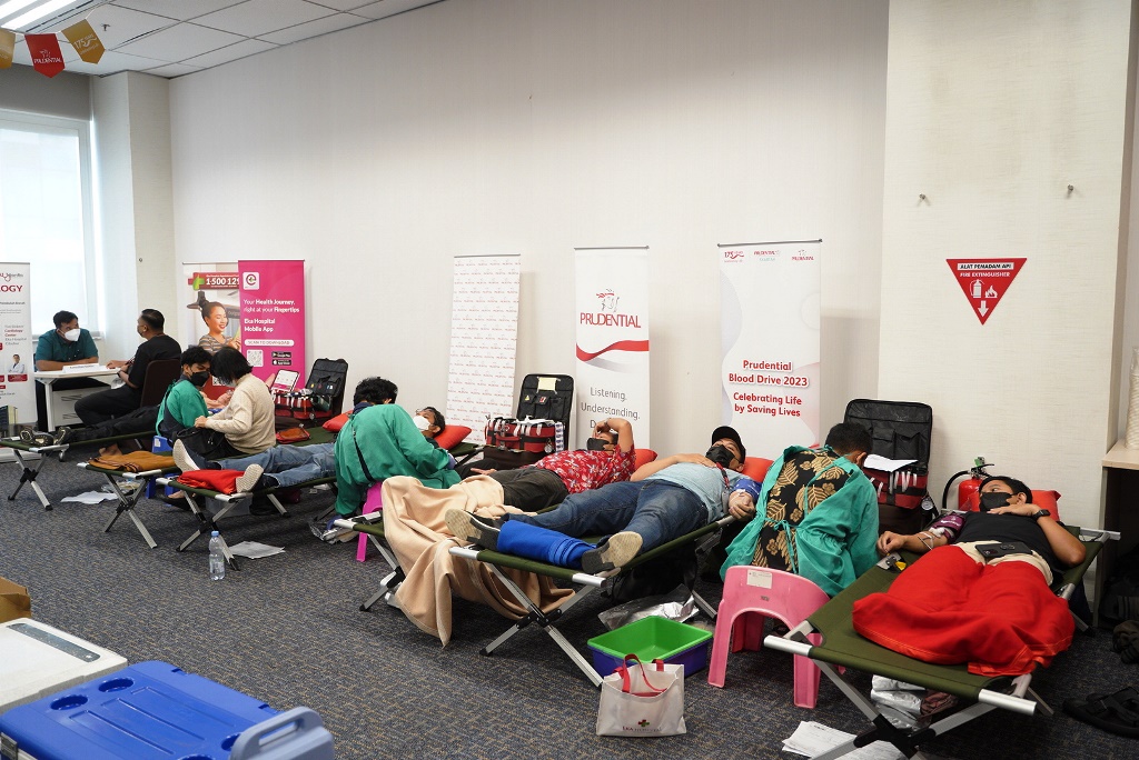 Kegiatan Donor Darah Prudential bersama Eka Hospital. Dok. Ist