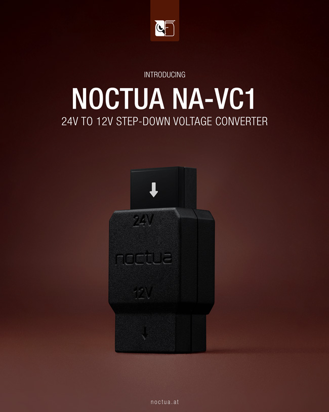 Noctua Rilis Converter Voltase NA-VC1, Konversi Daya 24V ke 12V
