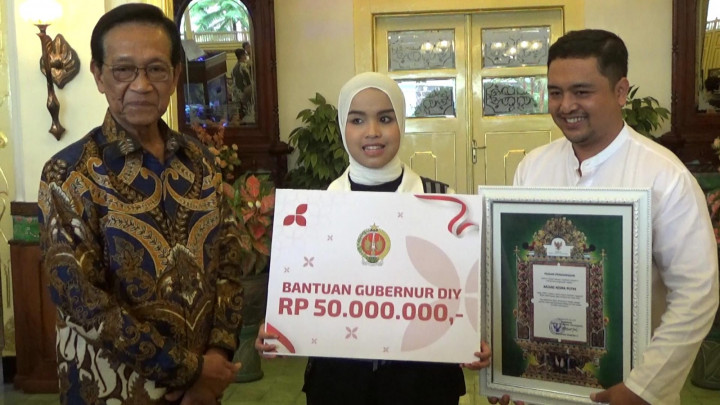 Berikan Rp50 Juta, Gubernur DIY Minta Putri Ariani Terus Berkarya