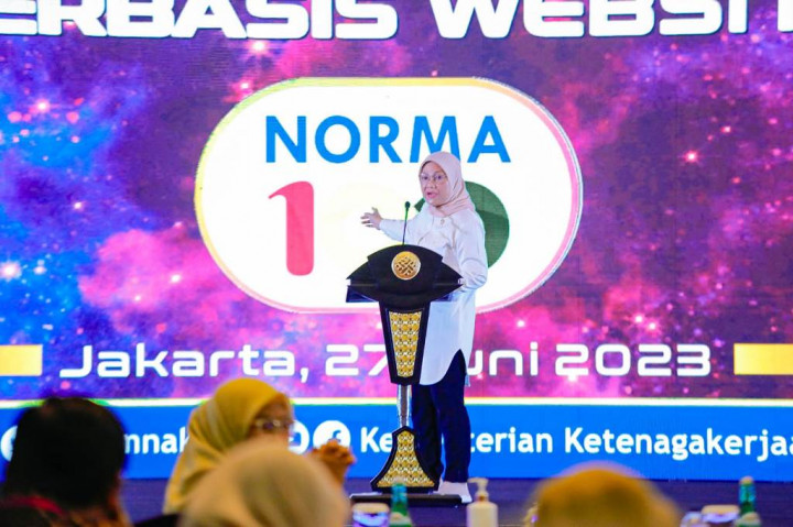 Menaker Resmikan Peluncuran Fitur Pemeriksaan Norma Ketenagakerjaan berbasis <i>Website</i> Norma 100