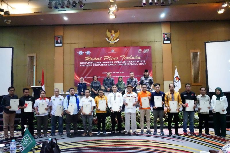 Jumlah Pemilih Tetap Pemilu 2024 Jatim Sebanyak 31 Juta Orang