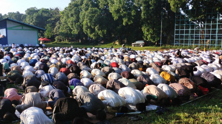 Ribuan Warga Muhammadiyah di Bandung Gelar Salat Iduladha di Lapangan Lodaya