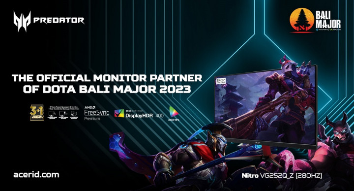 Acer Dukung Bali Major 2023, Sediakan 130 Monitor Gaming