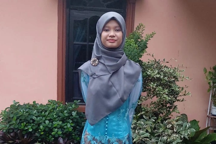 Mahasiswa baru termuda Unair Arielya Ramadhani Sasono. DOK Unair
