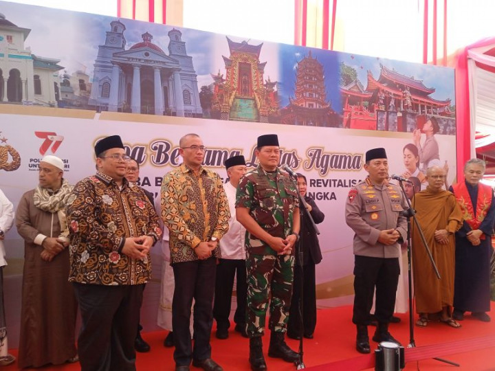 HUT Ke-77 Polri, Kapolri dan Panglima TNI Gelar Doa Lintas Agama