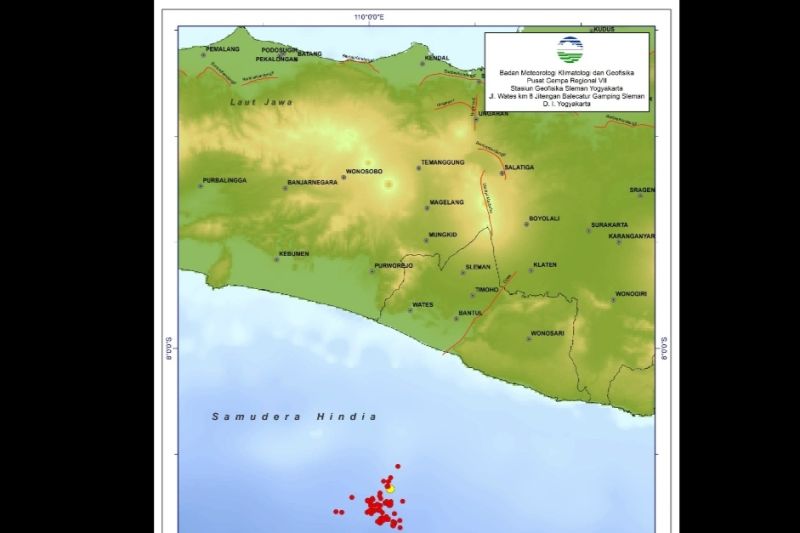 BMKG Catat 53 After Shock setelah Gempa di DIY