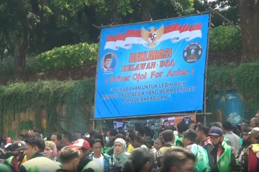 Ribuan Driver Ojol Jabodetabek Deklarasikan Dukung Anies Baswedan sebagai Capres 2024