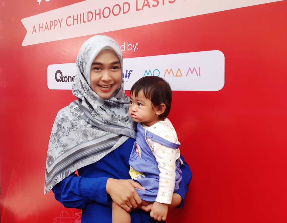 Ria Ricis dan sang anak, Moana. Foto: A. Firdaus/Medcom