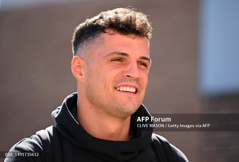 Gelandang Bayer Leverkusen, Granit Xhaka (AFP/Clive Mason)