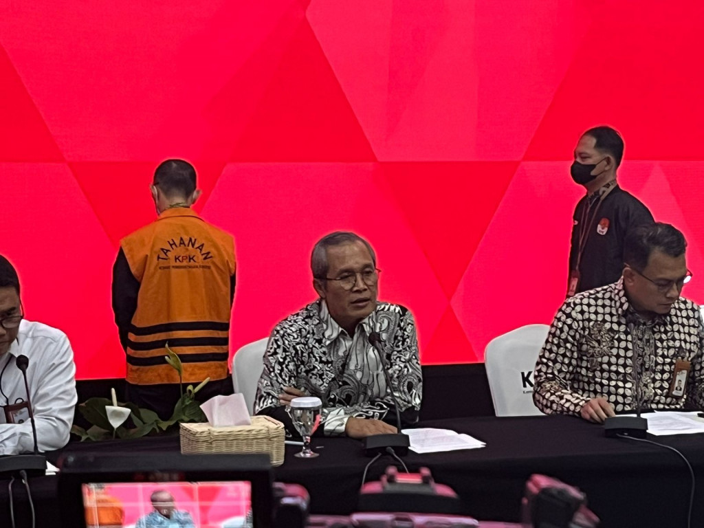 Wakil Ketua KPK Alexander Marwata saat penahanan Andhi Pramono/Medcom.id/Candra