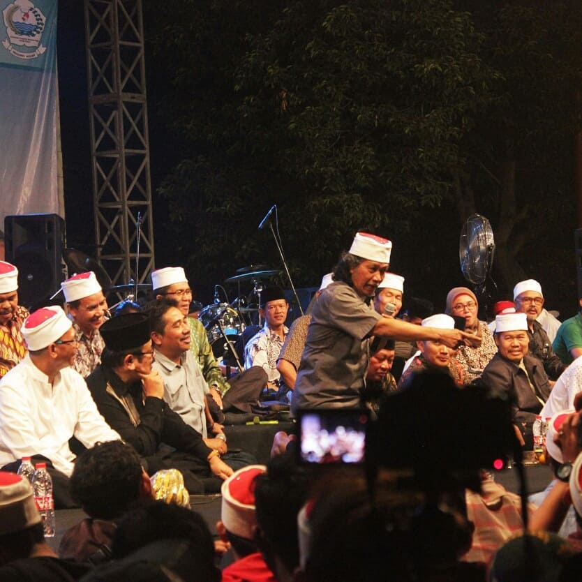 Budayawan Emha Ainun Najib atau Mbah Nun (Foto Medcom.id Muhammad Syahrul Ramadhan)