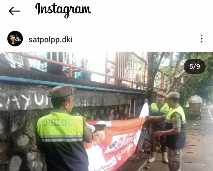 Ribuan Spanduk dan Bendera Parpol Ditertibkan Satpol PP DKI Jakarta