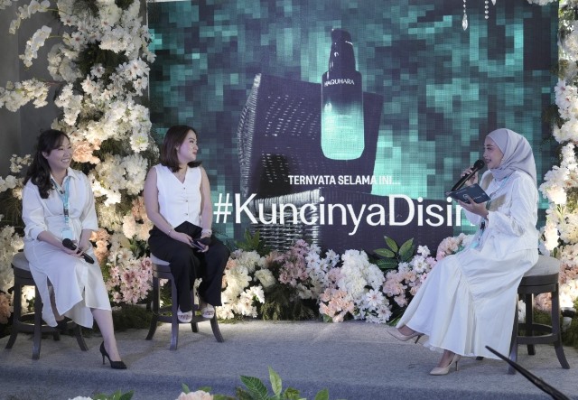 Kosmetik asal Bandung, Haquhara launching produk Makeup Gripping Serum. (Foto: Dok. Istimewa)
