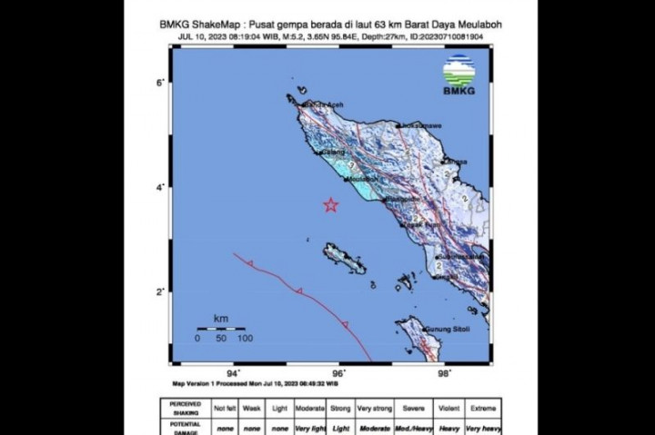 Belum Ada Kerusakan Dampak Gempa M5,2 di Meulaboh Aceh