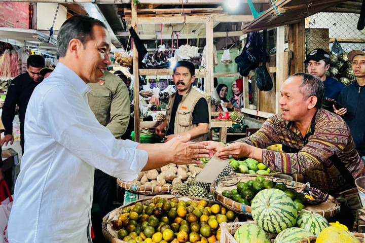 Tinjau Pasar Tanjungsari, Presiden Jokowi: Harga Stabil, Suplai Mencukupi