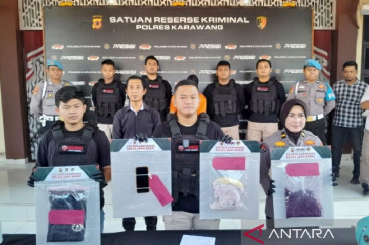 Polres Karawang Tangkap Pelaku Penyiram Air Keras ke Guru