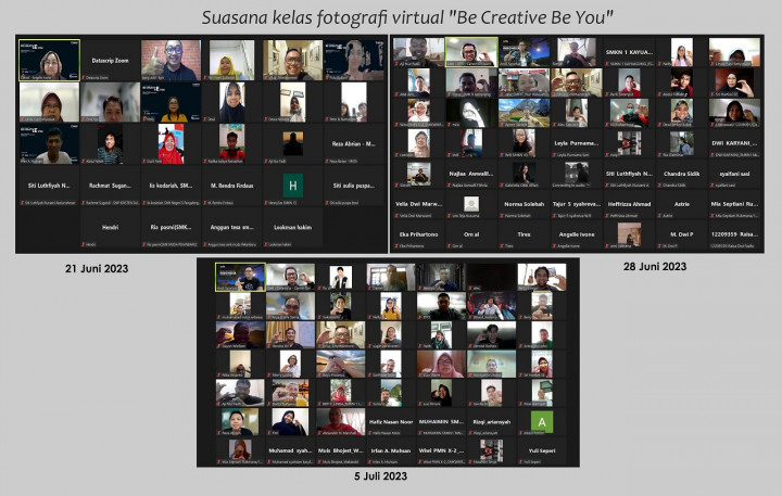 Ratusan Guru dan Siswa Gabung di Kelas Fotografi Virtual Be Creative Be You