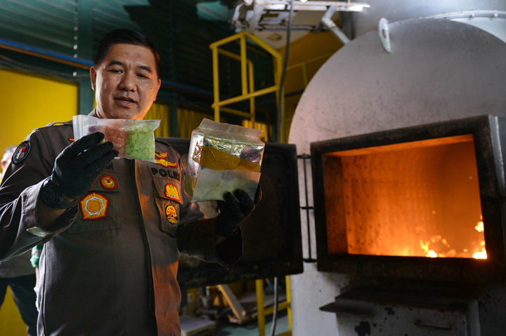 Bareskrim Polri Musnahkan Barang Bukti 429 Kg Sabu