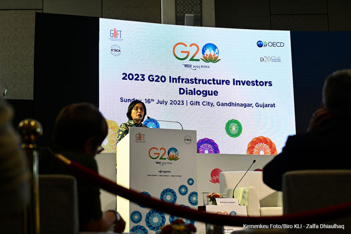 Sri Mulyani Pamer Jurus Indonesia Bangun Infrastruktur Berkelanjutan di India
