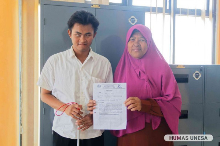 Sempat Gagal, Anam Ikut Lagi Seleksi Jalur Disabilitas Masuk Unesa