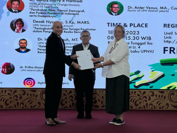 Gandeng Global Health Focus, LPPM UPNVJ Gaungkan Isu Kesehatan dan Kebencanaan