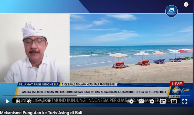 Pemprov Bali Akan Kenakan Biaya Masuk Bagi Turis Asing