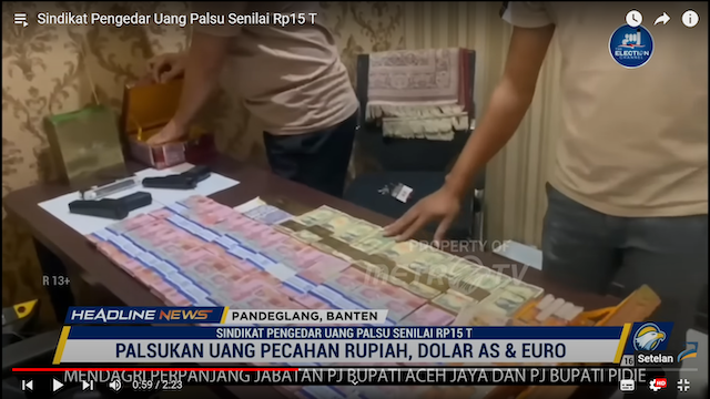 Waspada! Pencetak Uang Palsu Rp15 Triliun Masih Berkeliaran