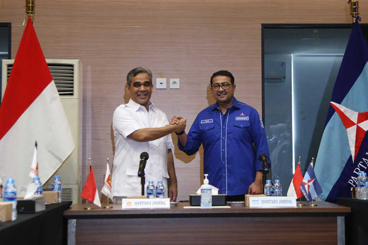 Sekjen Gerindra Bertemu Sekjen Demokrat, ini yang Dibahas