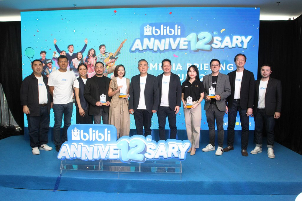 Blibli Bersama Perwakilan Mitra Brand (Samsung, Danone, TCL, dan Unilever) dalam Perayaan Blibli Annive12sary.