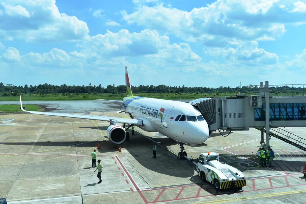 Pada penerbangan perdana Pelita Air Jakarta – Pontianak menggunakan Airbus A320 dengan kapasitas 180 kursi kelas ekonomi. Dok. Ist
