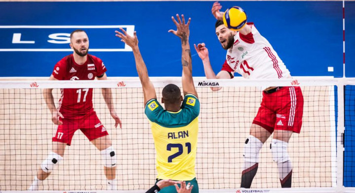 Sliwka Pimpin Polandia Kalahkan Brasil di Perempat Final VNL 2023