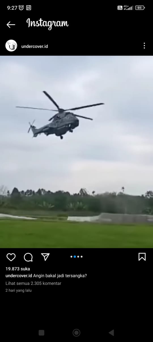 Kronologis Helikopter Rombongan Presiden Robohkan Tembok Stadion Desa Padang Lekat