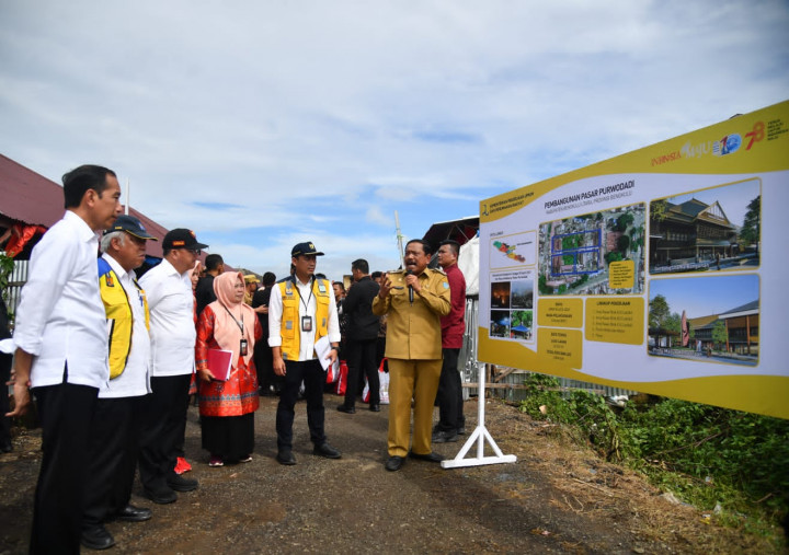Presiden Targetkan Revitalisasi Pasar Purwodadi Selesai Awal 2024